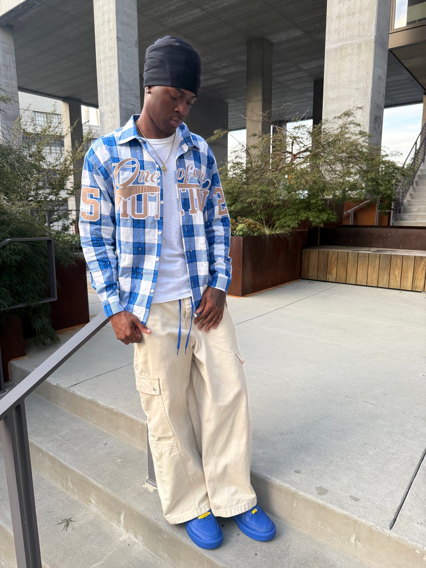ONEOFONE BLUE FLANNEL