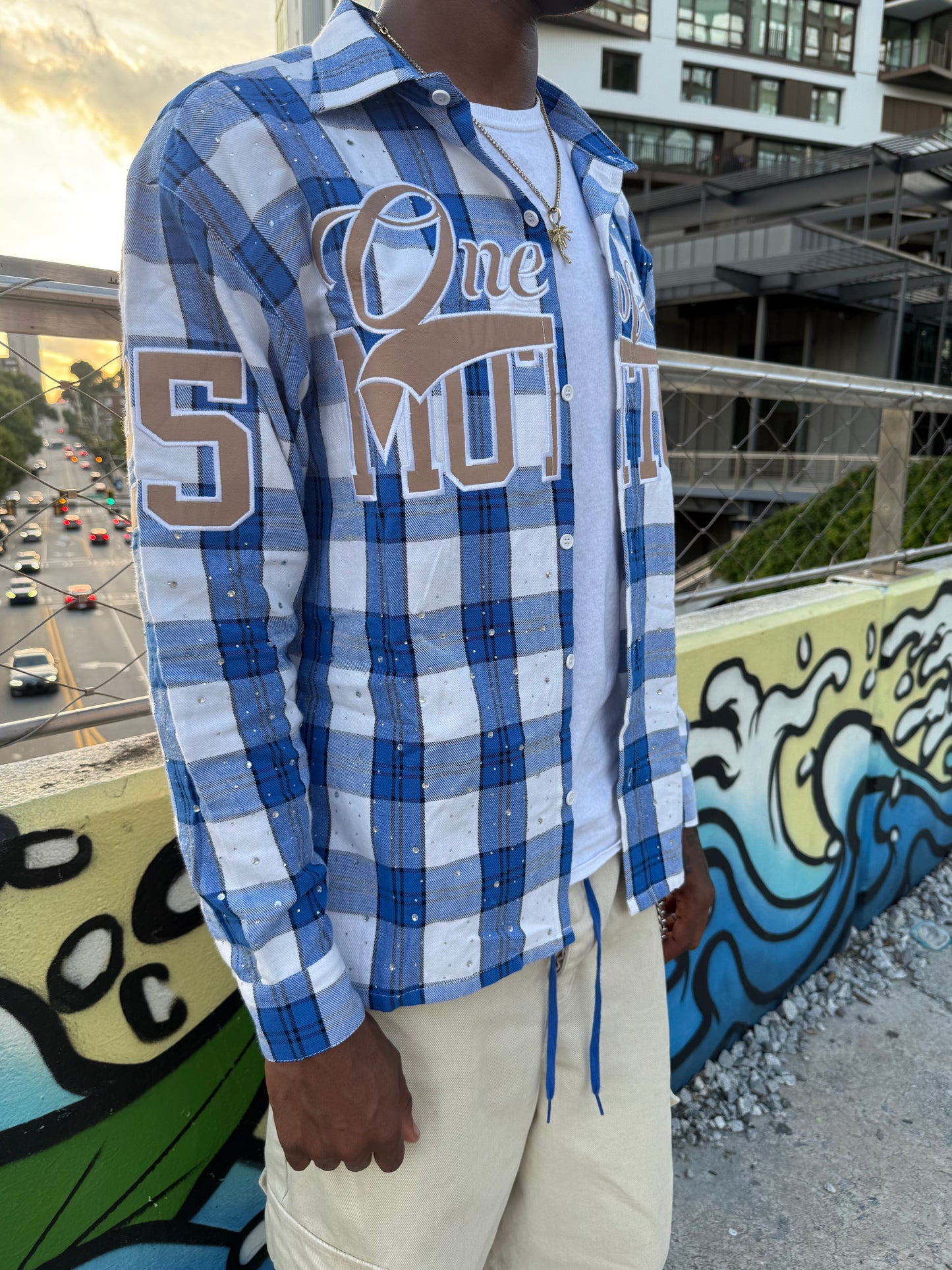 ONEOFONE BLUE FLANNEL