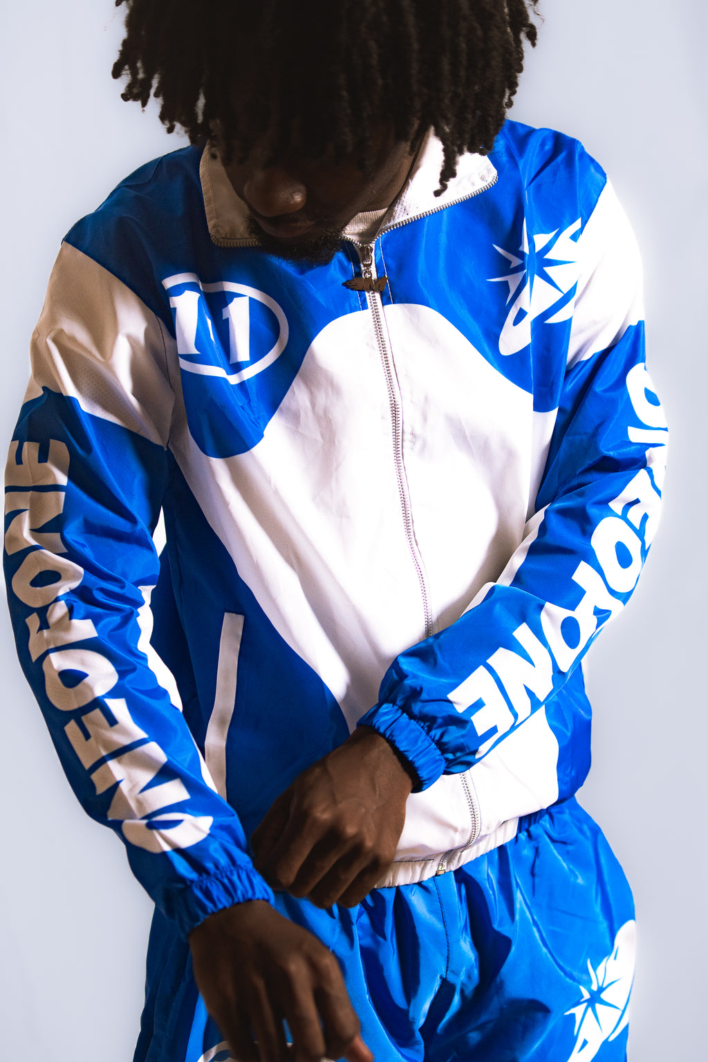 “ONEOFONE” BLUE WINDBREAKER SET