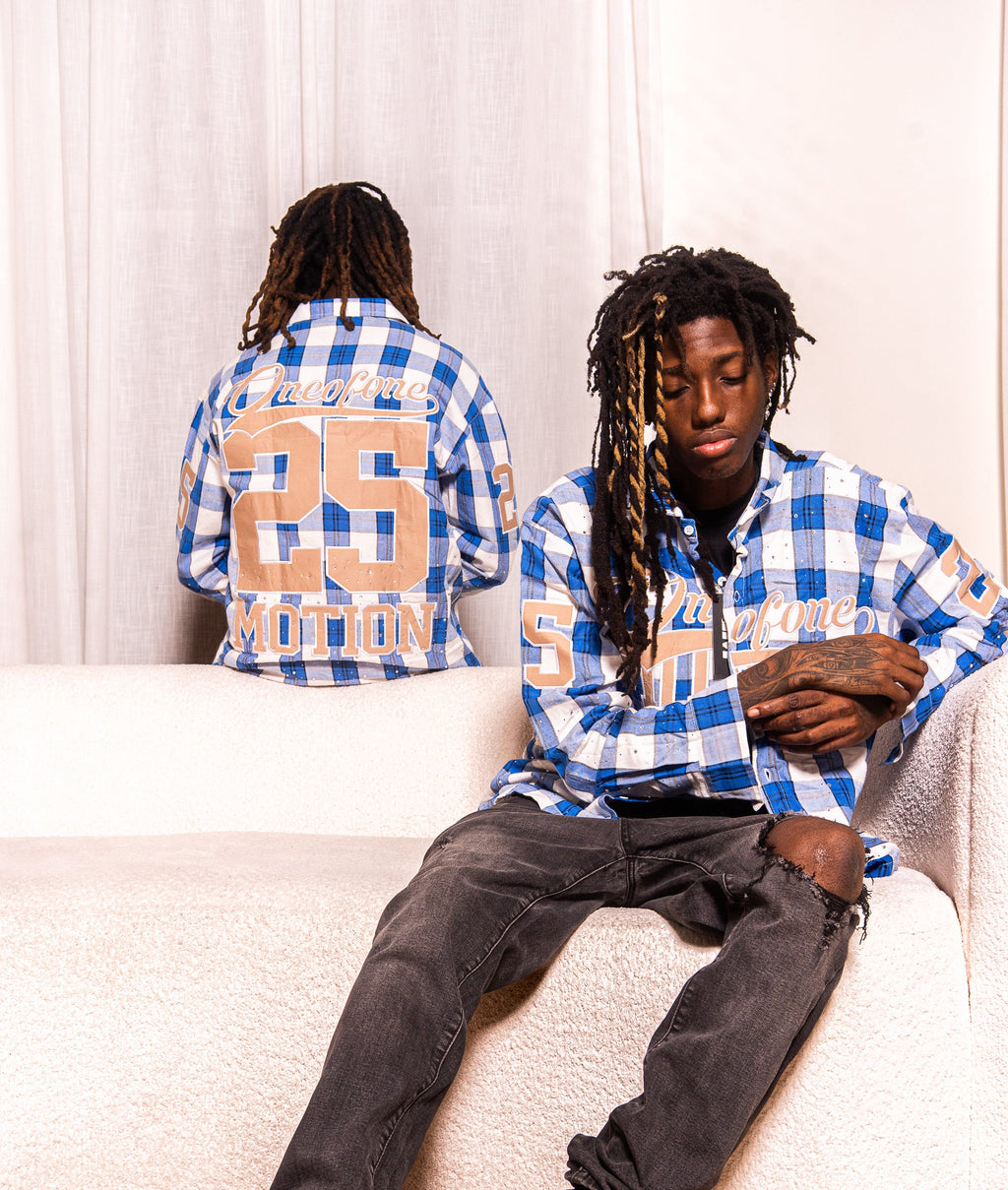 ONEOFONE BLUE FLANNEL