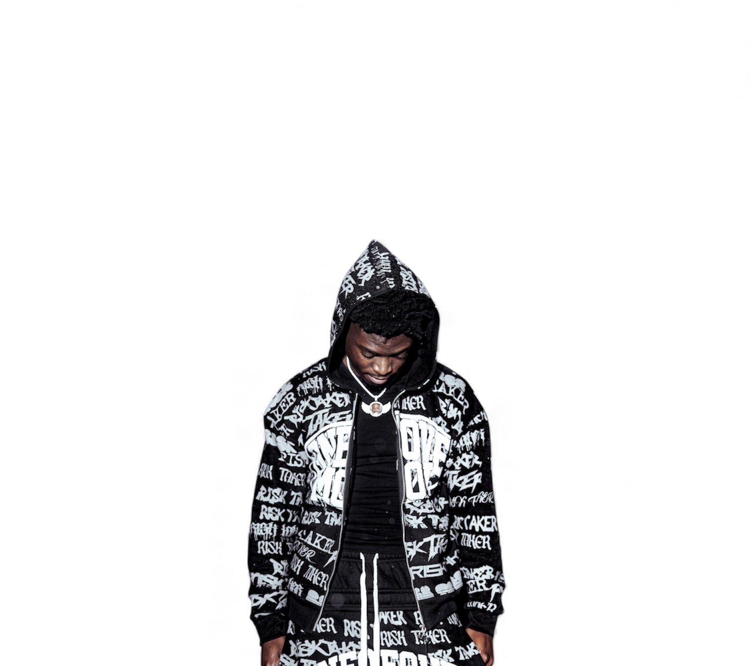 ONEOFONE GRAFFITI ZIP UP (Black )