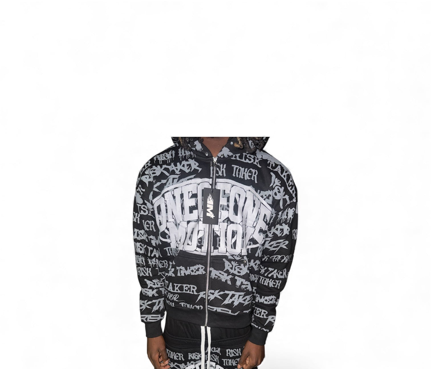 ONEOFONE GRAFFITI ZIP UP (Black )