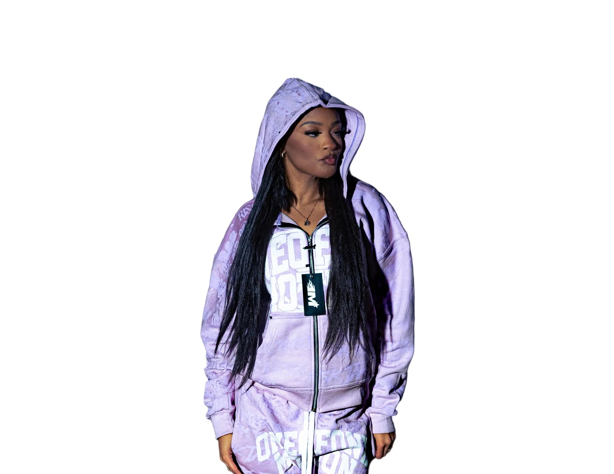 ONEOFONE GRAFFITI ZIP UP (Lavender)